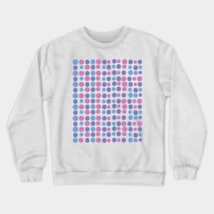 Purple Blue Circles Modern Decorative Abstract Mosaic Dots Pattern Crewneck Sweatshirt